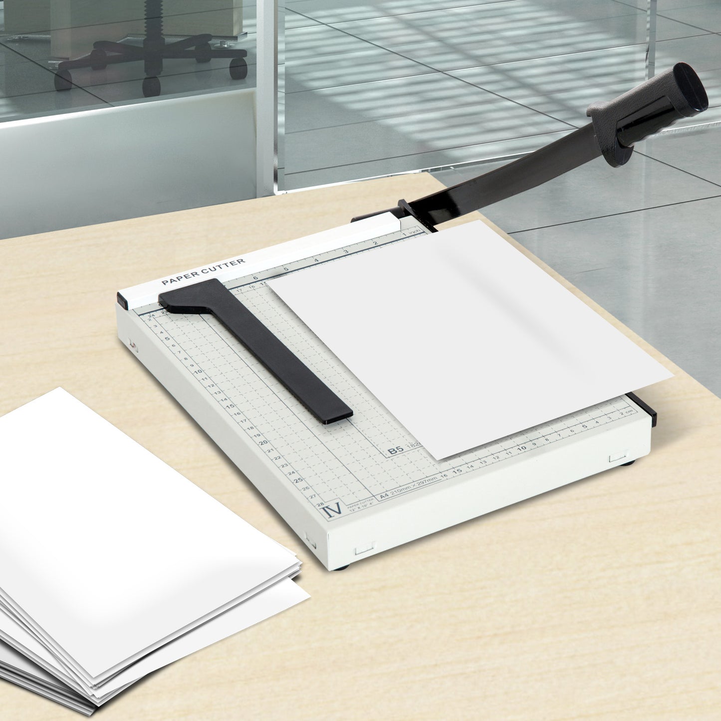 Homcom Guillotine Paper Cutter 12-Inch Professional Paper Trimmer Metal Base A4 Guillotine | Aosom Canada