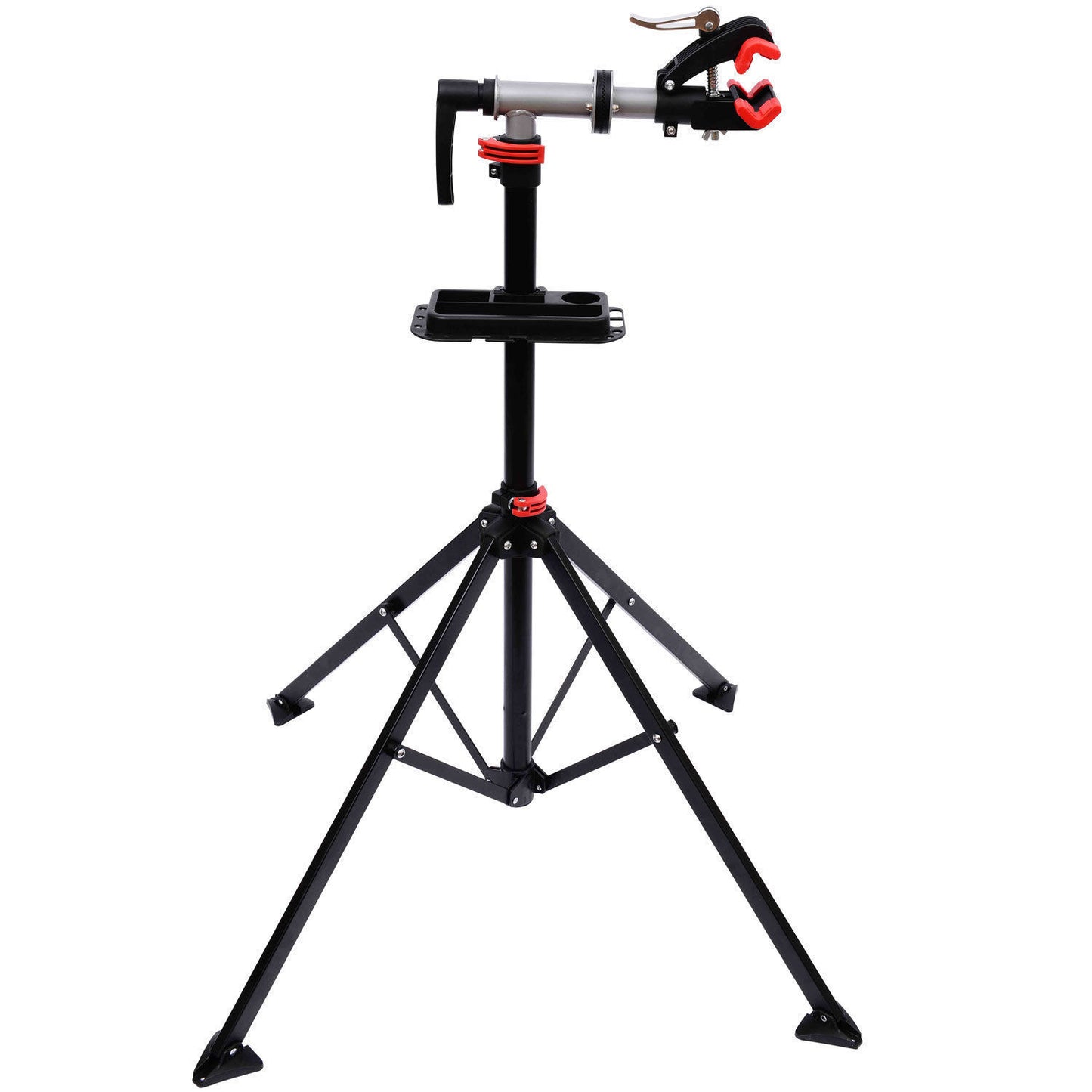 HOMCOM Bike Repair Work Stand Adjustable Telescopic Arm 75" Rack Tool Tray Cycle | Aosom Canada