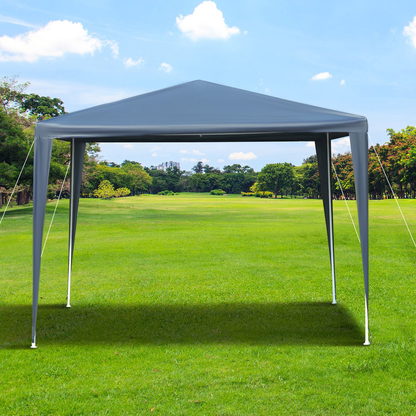 Outsunny 10x10ft Party Gazebo Tent Portable Folding Garden Canopy Event Shelter Outdoor Sunshade (Blue) | Aosom Canada