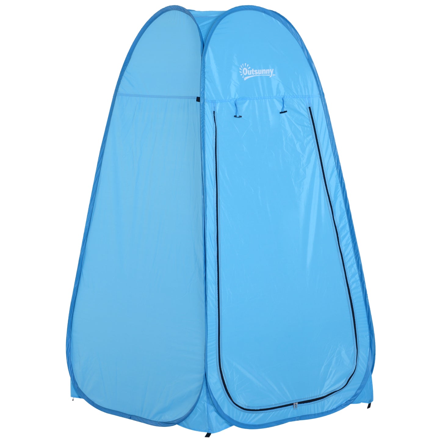 Outsunny Pop Up Camping Shower Tent Beach Toilet Portable w/ Carry Bag Blue | Aosom Canada