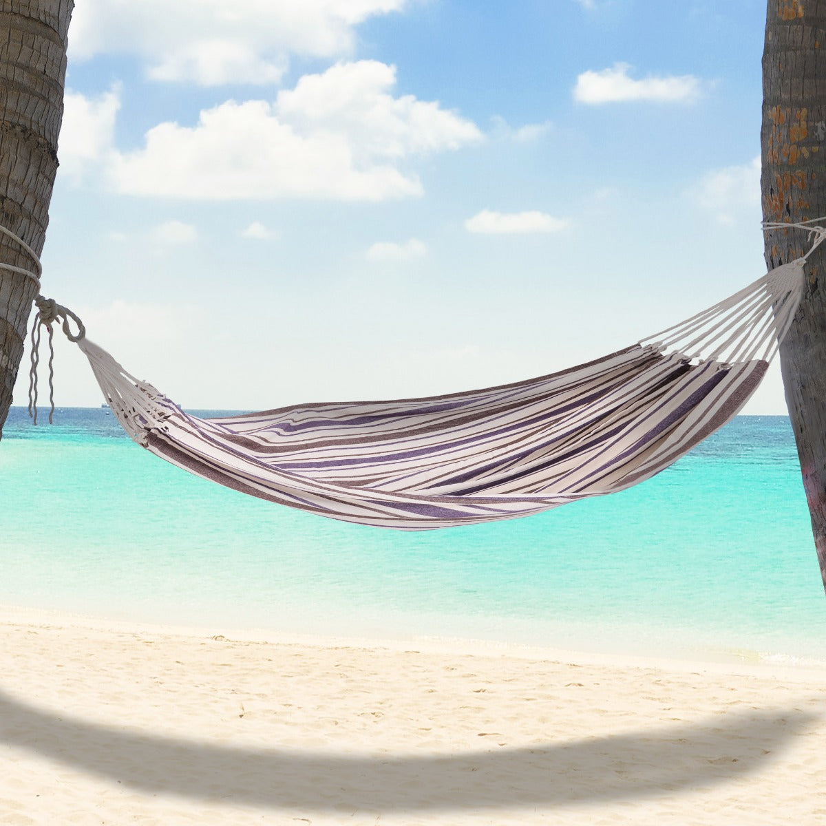 Outsunny 83"x59" Double Hammock Bed Sun Bed Lounge Garden Camping Hiking Furniture (Colour 2) | Aosom Canada