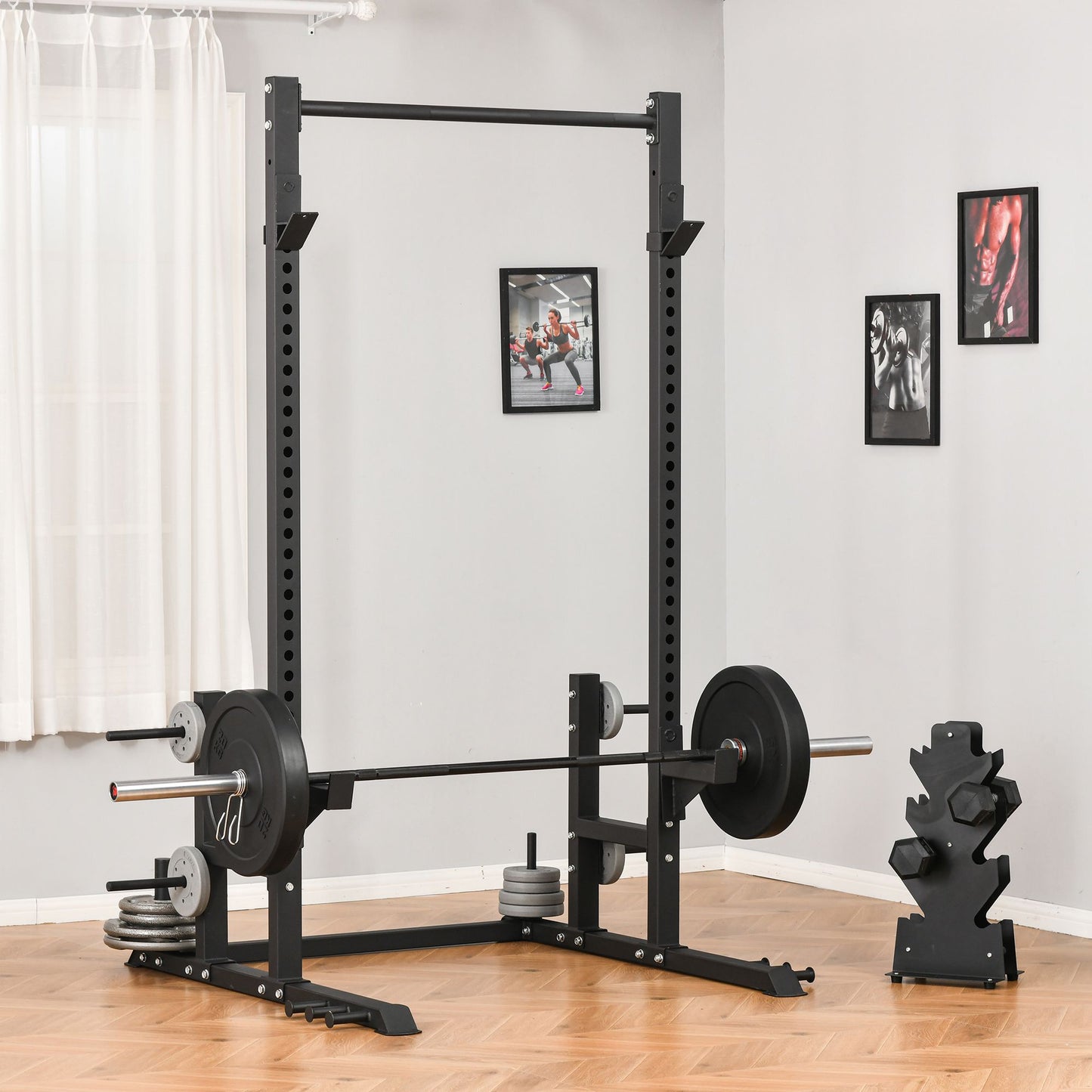 Soozier HOMCOM Heavy Duty Multi-Function Power Tower Exercise Workout Station Strength Training w/ Stand Rod for Home Gym | Aosom Canada