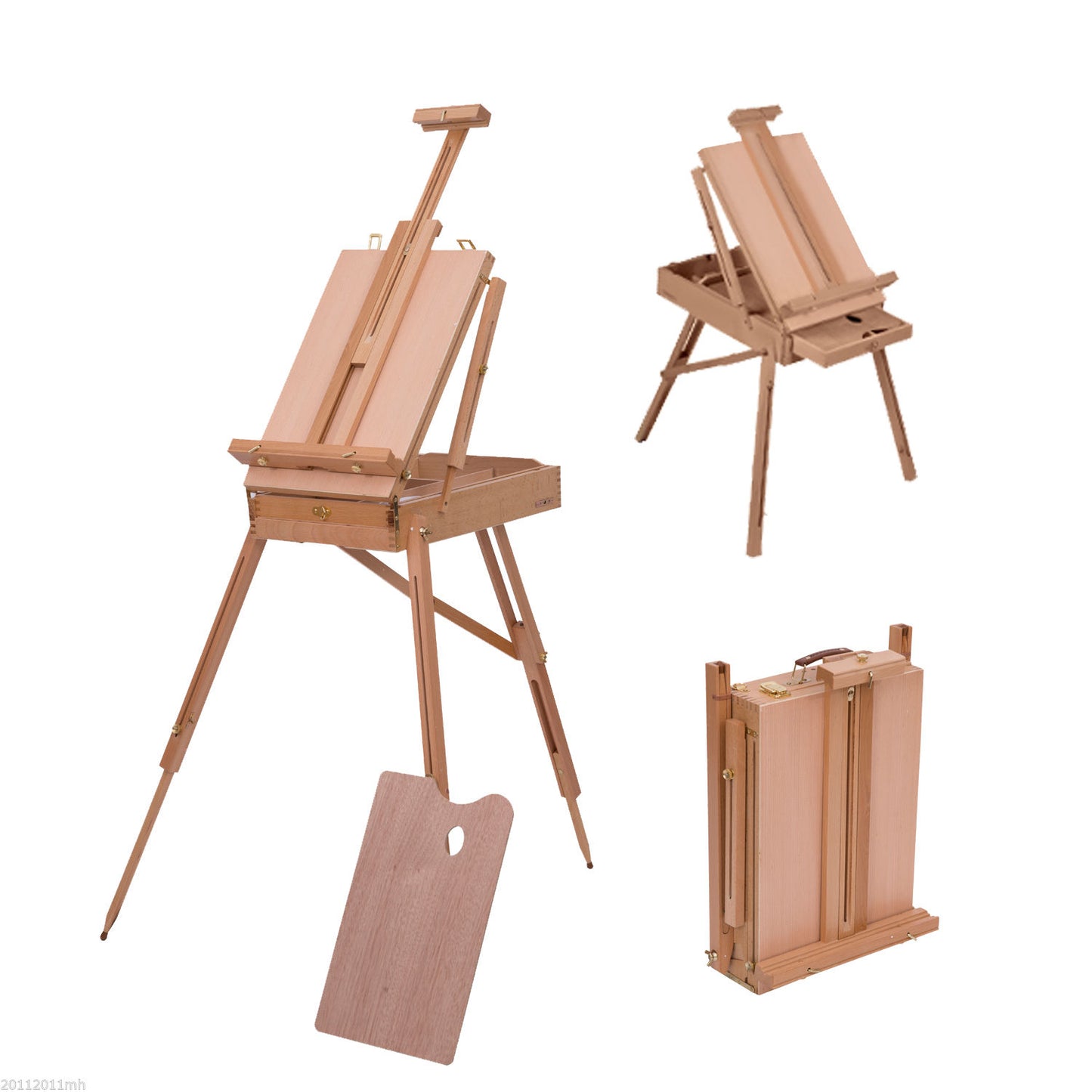 HOMCOM Wooden Easel painting easel Folding French Artists Easel Set Portable Art Painters Tripod Sketch Craft | Aosom Canada