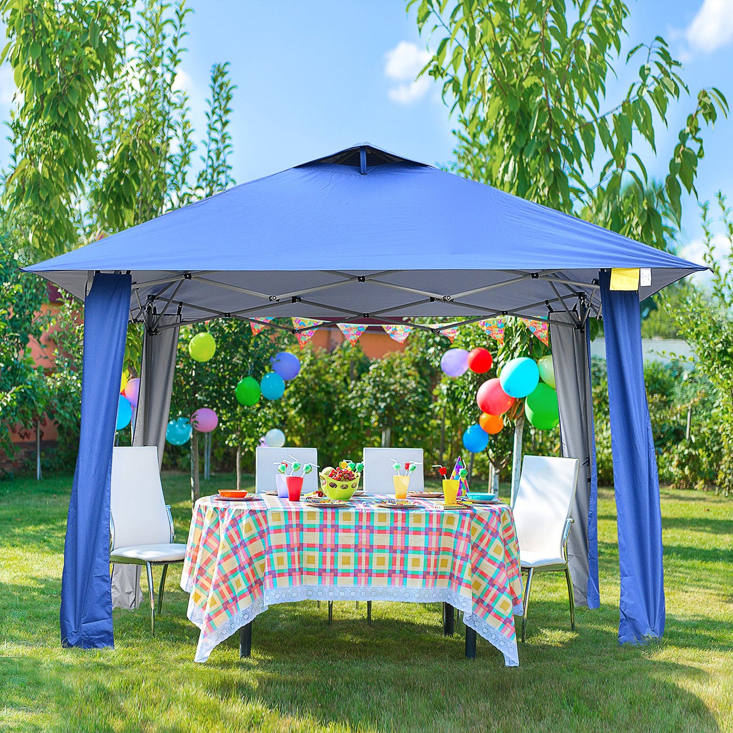 Outsunny 11’x11’ Instant Pop-up Party Tent Outdoor Activity Canopy Sun Shade Gazebo Shelter w/ Carrying Bag | Aosom Canada