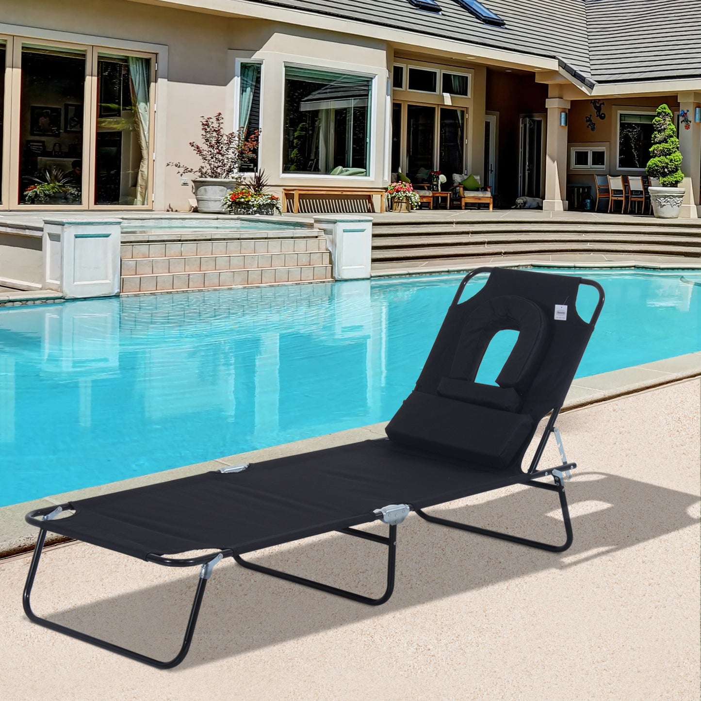 Outsunny Sun Lounger Foldable Recliner Seat Garden Lawn Seat Bed | Aosom Canada