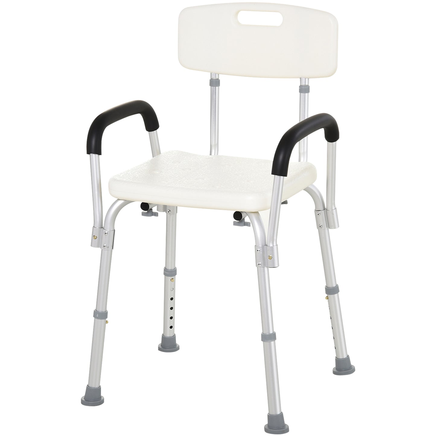 Homcom Senior Shower Chair Adjustable Bathtub Bench Bath Seat With Arms And Backrest Non Slip Tub Safety For Disabled Seniors Elderly | Aosom Canada