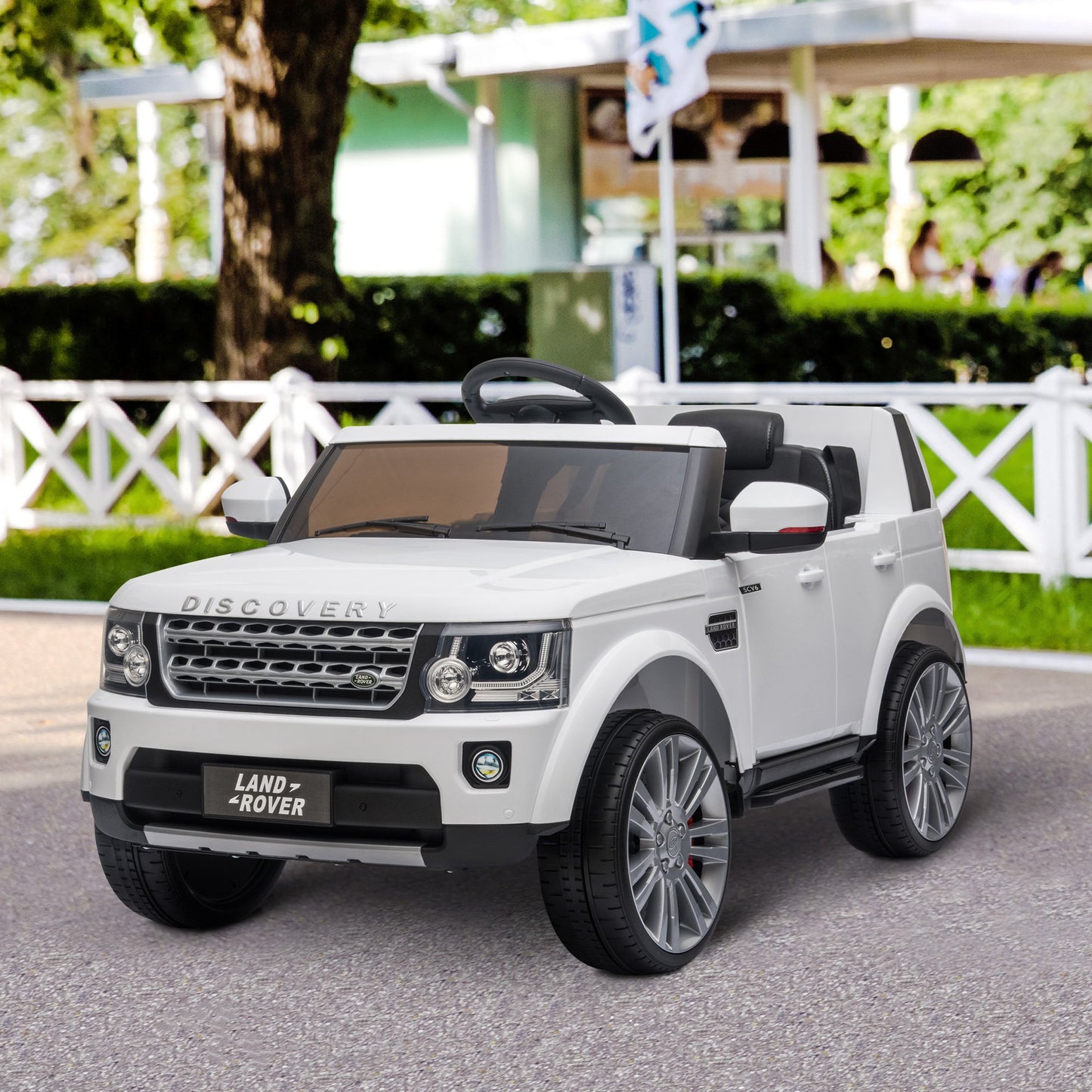Aosom Compatible 12V Battery-powered Kids Electric Ride On Car Landrover Discovery 4 Toy with Parental Remote Control Music Lights MP3 | Aosom Canada