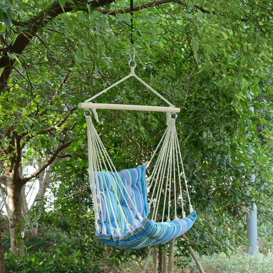 Outsunny Hanging Swing Chair Striped Air Hammock Portable | Aosom Canada