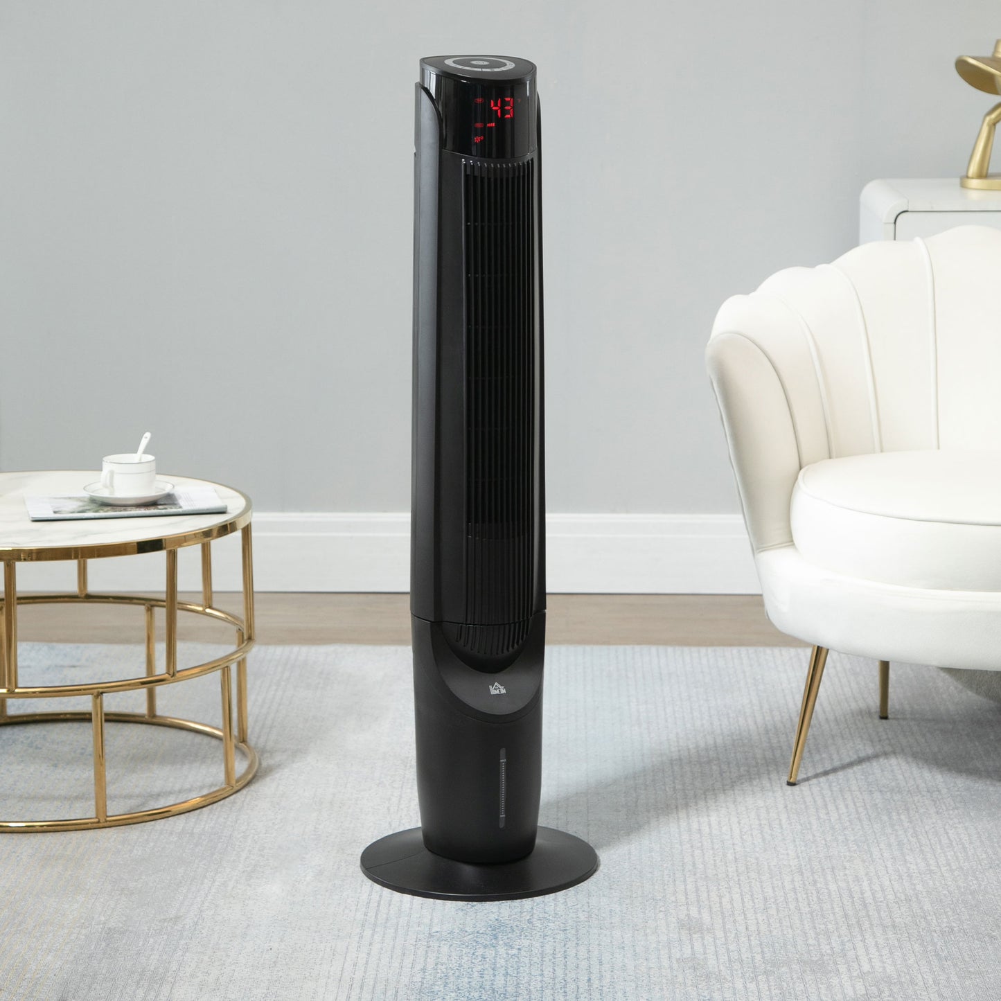 HOMCOM Ice Cooling Tower Fan, Water Conditioner Evaporative Air Cooler Unit with 4 Modes, 3 Speed, Remote Control, Timer, Oscillating for Home Bedroom, Black | Aosom Canada