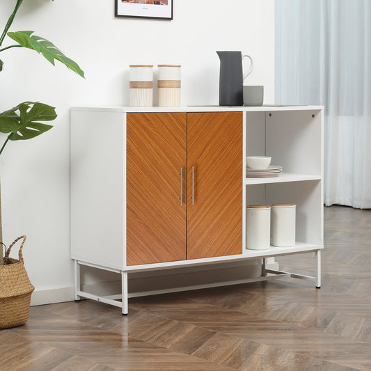 HOMCOM Accent Sideboard Storage Cabinet, Console Table with Adjustable Shelves for Dining Room, Living Room, or Kitchen, Brown | Aosom Canada