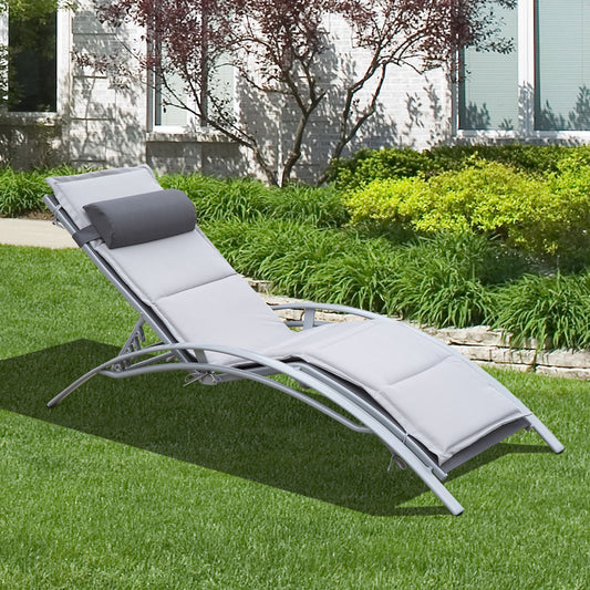 Outsunny Adjustable Patio Reclining Outdoor Chaise Lounge Chair | Aosom Canada