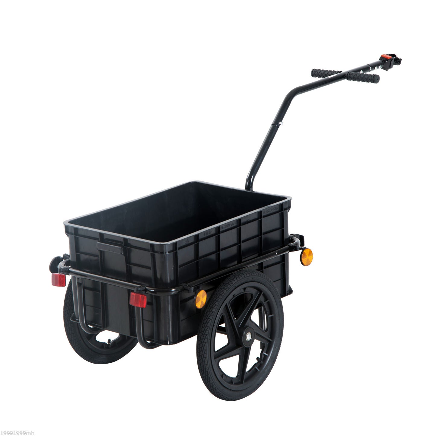 Aosom Multi-functional Bicycle Cargo Trailer Steel Large Bike Luggage Cart Carrier Black | Aosom Canada