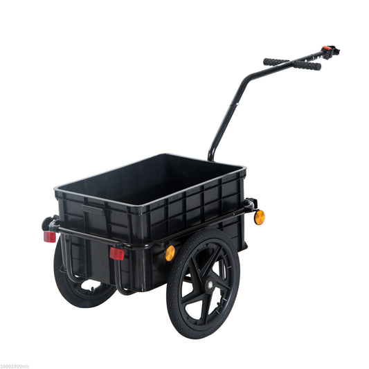 Aosom Multi-functional Bicycle Cargo Trailer Steel Large Bike Luggage Cart Carrier Black | Aosom Canada