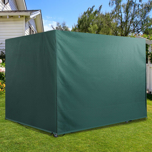 Outsunny 7x5x5ft H Large Patio Swing Chair Cover Outdoor Garden Furniture Protector, All-weather Rain and UV Blocks, Dark Green | Aosom Canada