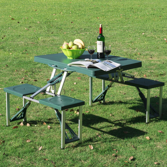 Outsunny Picnic Table Chair Set Folding Junior Seating Bench Folding Camping Garden BBQ | Aosom Canada