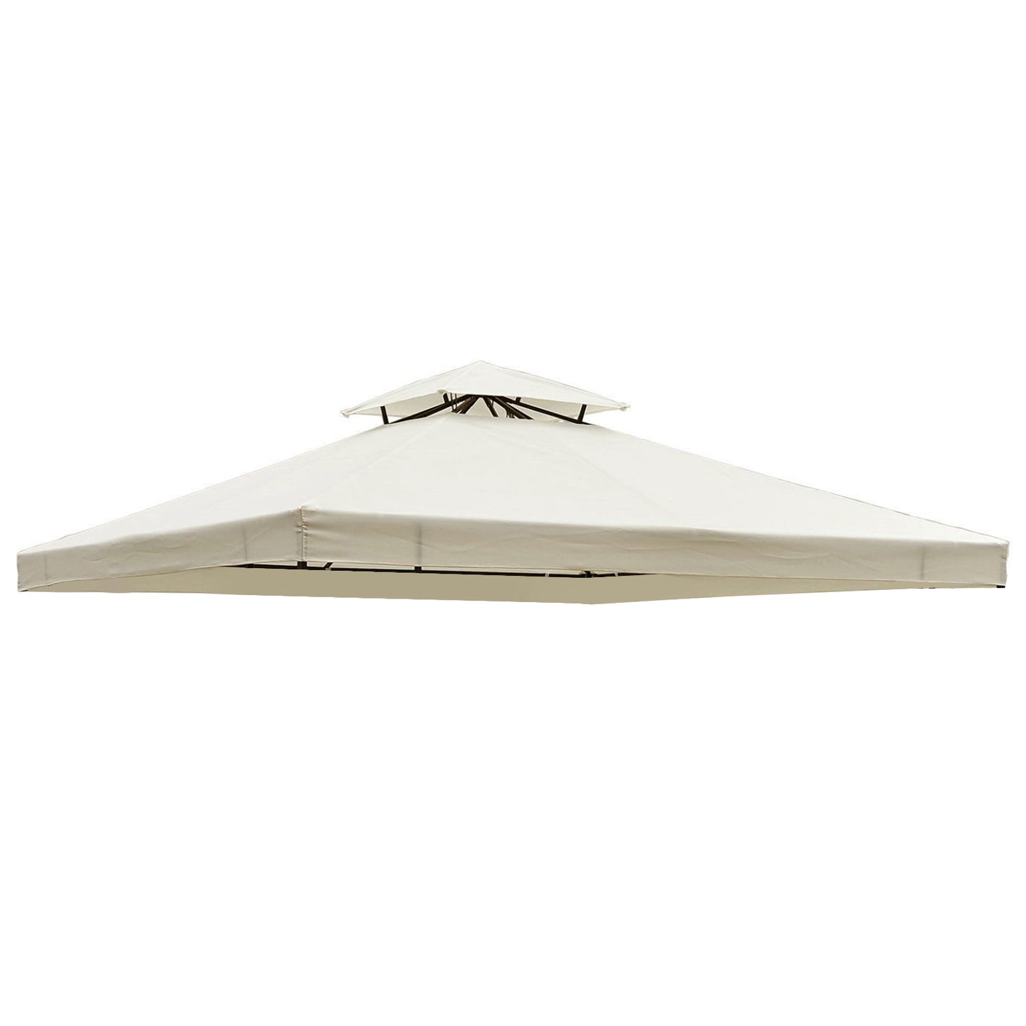 Outsunny 10’x10’Square Gazebo Canopy Replacement Water-resistant UV Protected Top Cover Cream White | Aosom Canada