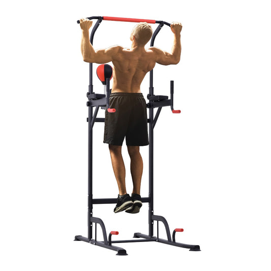 Soozier Pull Up Bar Power Tower Station for Home Office Gym Traning Workout Equipment | Aosom Canada