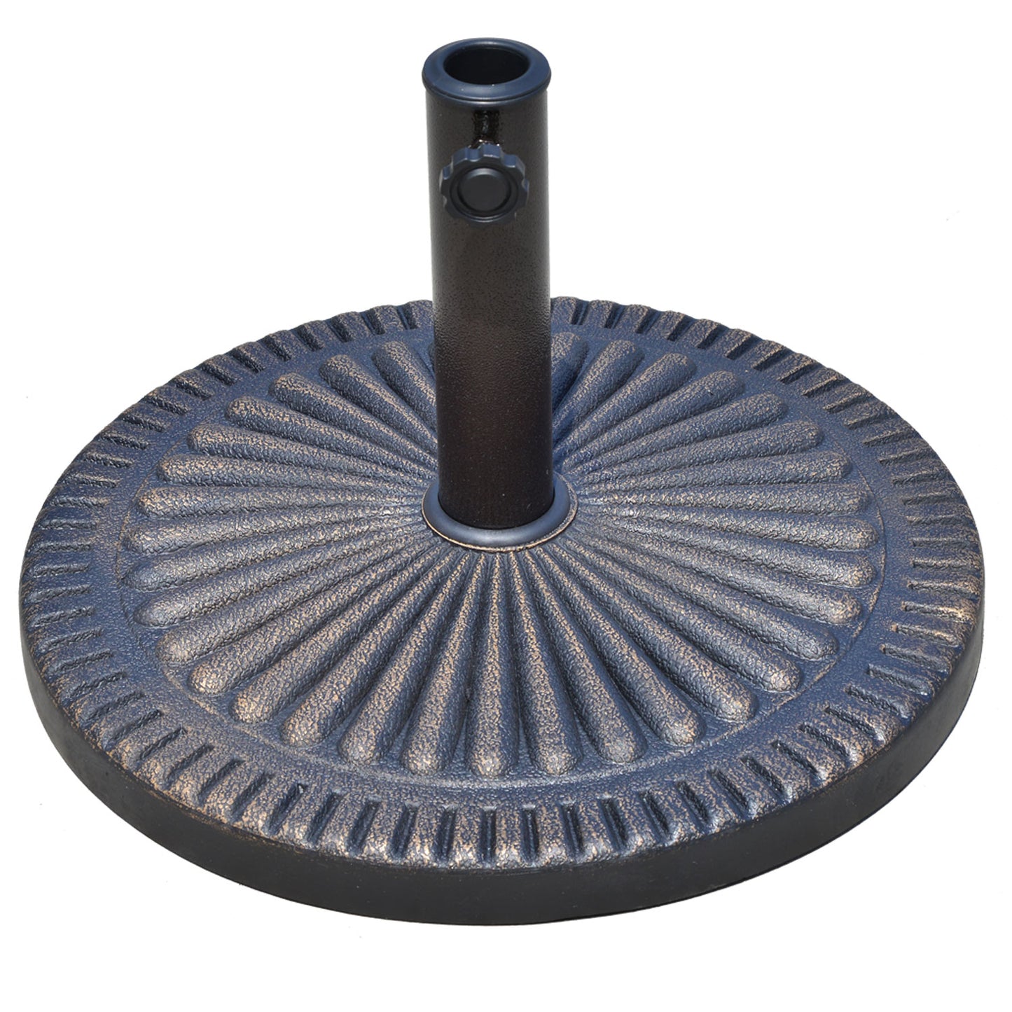 Outsunny 19.3" Umbrella Base Stand Garden Standing Patio Outdoor Heavy Duty Round Bronze | Aosom Canada