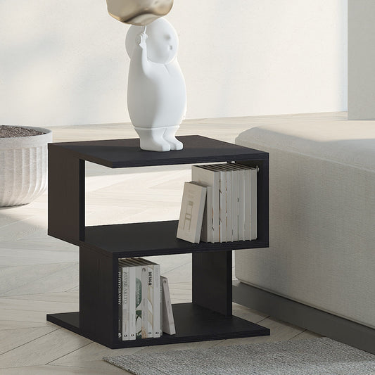 Side Table Accent Tables Black 15.75"L x 15.75"W x 17"H Particle board HOMCOM | Aosom Canada