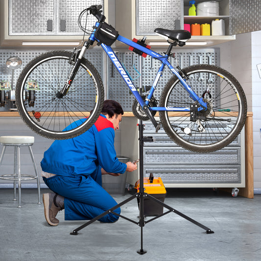 HOMCOM Bike Repair Work Stand Adjustable Telescopic Arm 70.75" Rack Tool Tray Cycle | Aosom Canada
