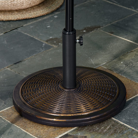 Outsunny Offset Patio Umbrella Base Stand Cantilever Umbrella Holder Weight, Sand or Water Filled, Black | Aosom Canada