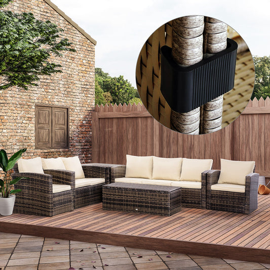 Outsunny Set of 10 Fasteners Clip Outdoor Furniture Connectors Rattan Wicker Sofa Connectors | Aosom Canada