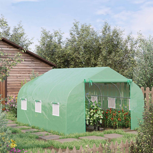 Outsunny Outdoor Greenhouse Walk-In Greenhouse Portable Greenhouse Canada Garden Plant Flower Seed Greenhouse W/ Premium Steel Frame | Aosom Canada