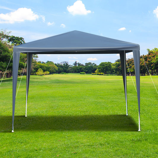 Outsunny 10x10ft Party Gazebo Tent Portable Folding Garden Canopy Event Shelter Outdoor Sunshade (Blue) | Aosom Canada