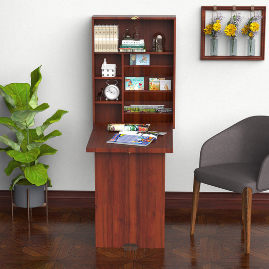Homcom Wall Mounted Desk Fold-Out Convertible Desk Wall Mounted Table Cabinet Workstation | Aosom Canada
