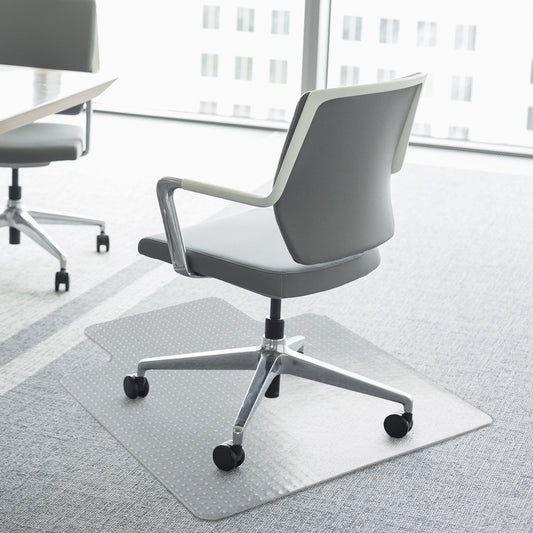 HOMCOM 35x47" Hard Floor Lipped Chair Protective Floor Cover Frosted | Aosom Canada