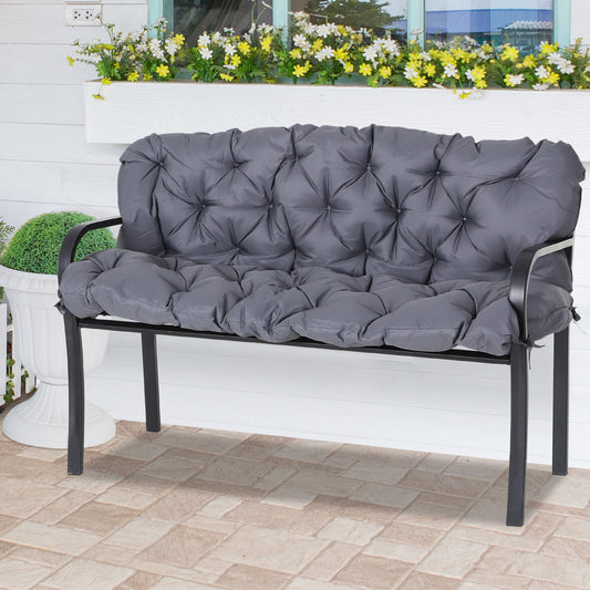 Outsunny Outdoor 2 Persons Swing Chair Replacement Seat Pad Cushion Garden Patio Bench Grey | Aosom Canada