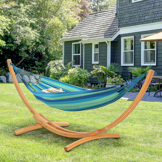 Outsunny 11' Wooden Hammock Stand Universal Garden Picnic Camp Accessories, 484lbs | Aosom Canada