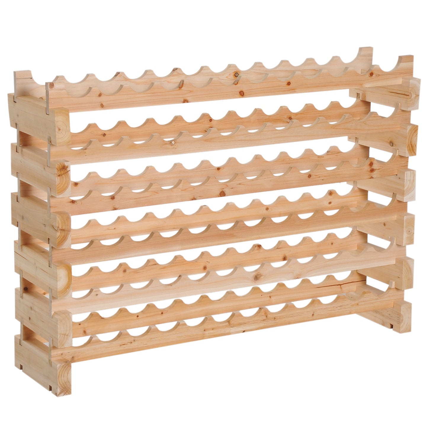 Homcom Wine Shelf Wooden Wine Racks For Sale 72 Bottles Holder 6 Tier Stackable Storage Stand | Aosom Canada