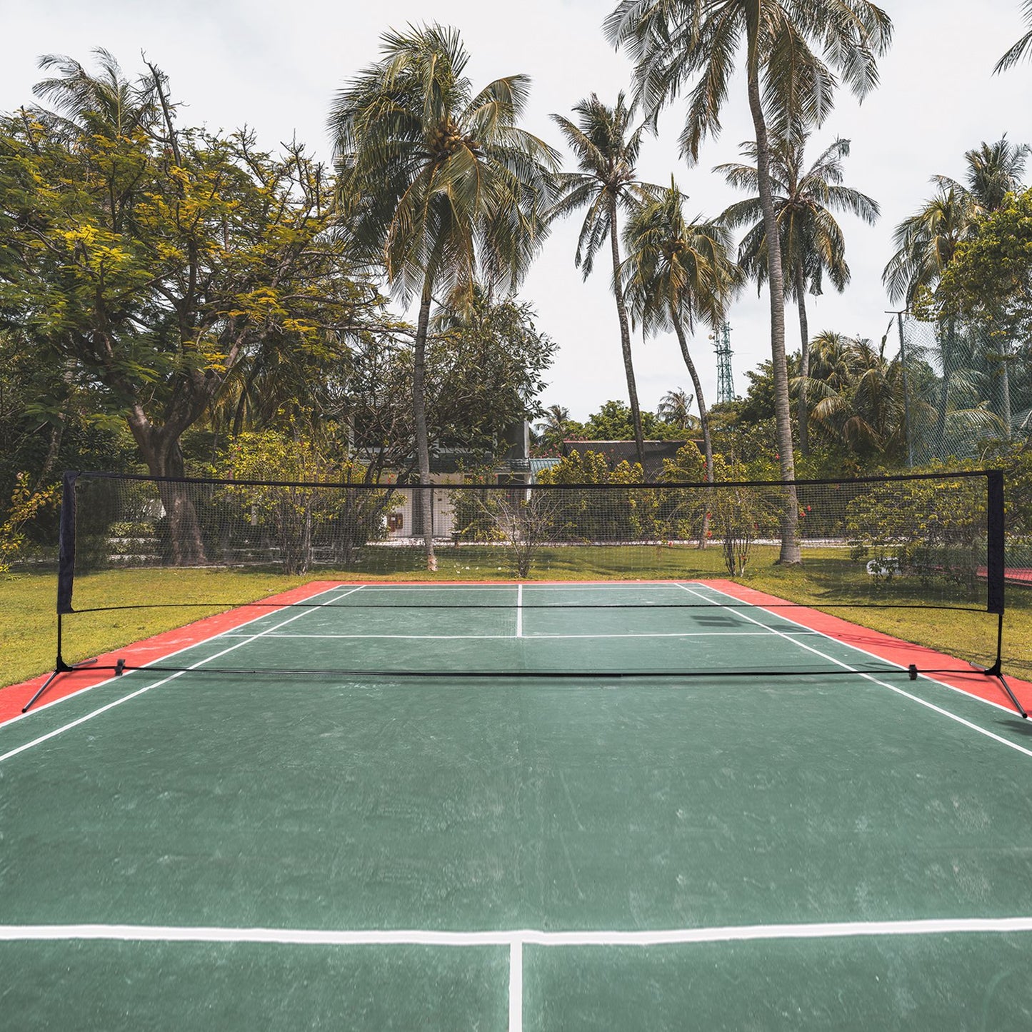Homcom Portable Badminton Net Portable Tennis Net Set For Adult Kids With Carrying Bag Indoor Outdoor Beach Backyard | Aosom Canada