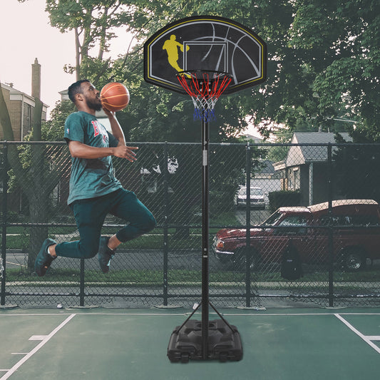 Soozier 120“H Adjustable Portable Basketball Hoop System Stand Outdoor for Kids Youth Adult | Aosom Canada