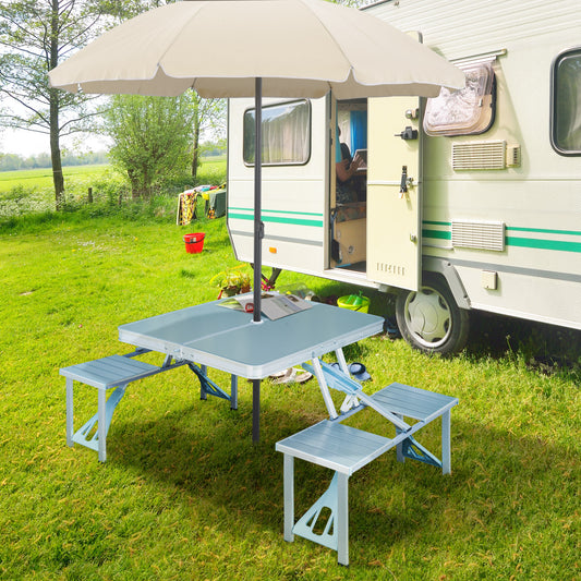 Outsunny Picnic Table Junior Folding Camping Table Set Portable Camping Garden BBQ Party | Aosom Canada