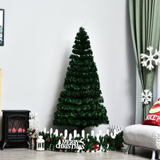 HOMCOM 6FT LED Christmas Tree Artificial Holiday Décor w/Stand Green | Aosom Canada