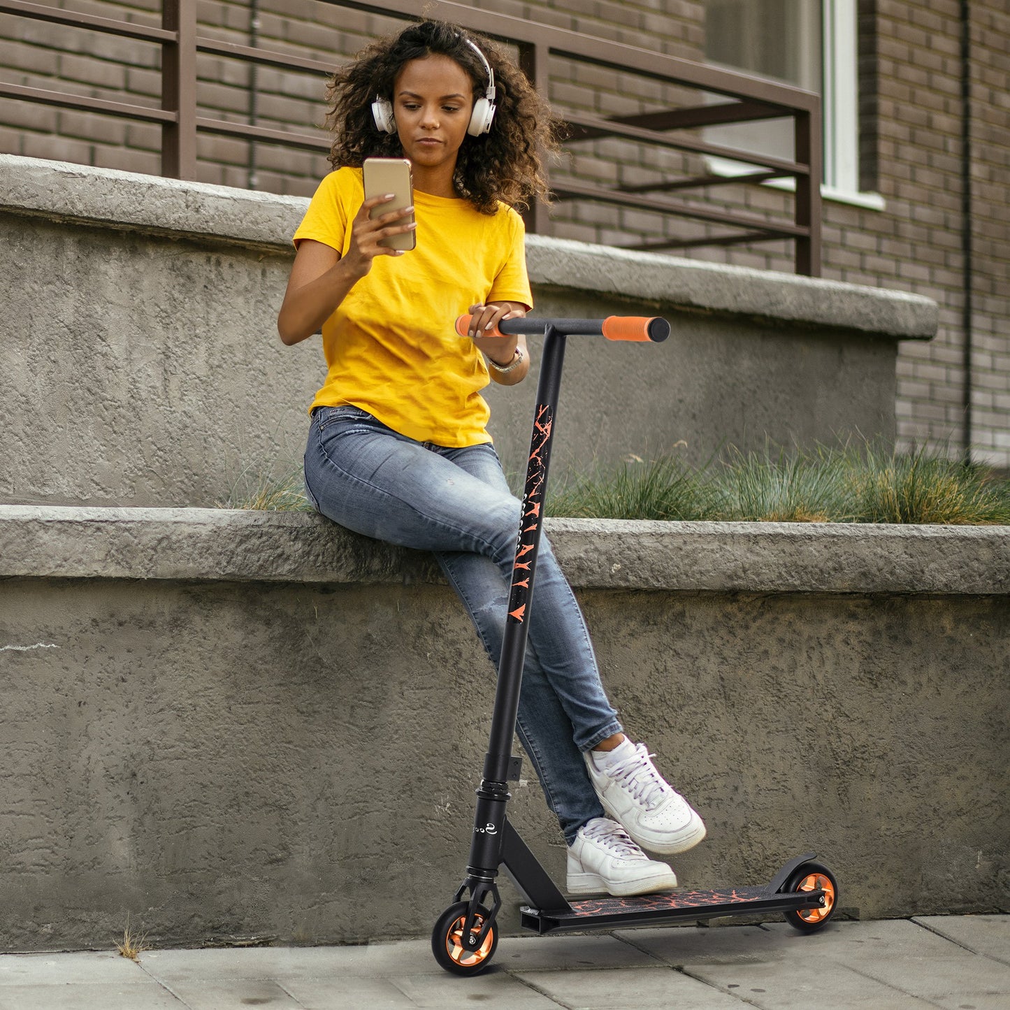 Soozier Stunt Scooter for 14+ Pro Scooters w/ 2 Pegs Best Trick Scooter for Freestyle Tricks Perfect for Intermediate Boys and Girls | Aosom Canada