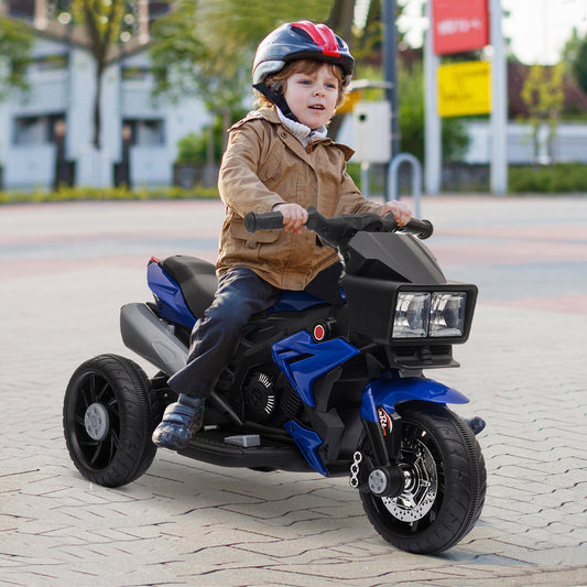 Aosom Kids Electric Pedal Motorcycle Ride-On Toy 6V Battery Powered w/ Music Horn Headlights Motorbike for Girls Boy Blue | Aosom Canada