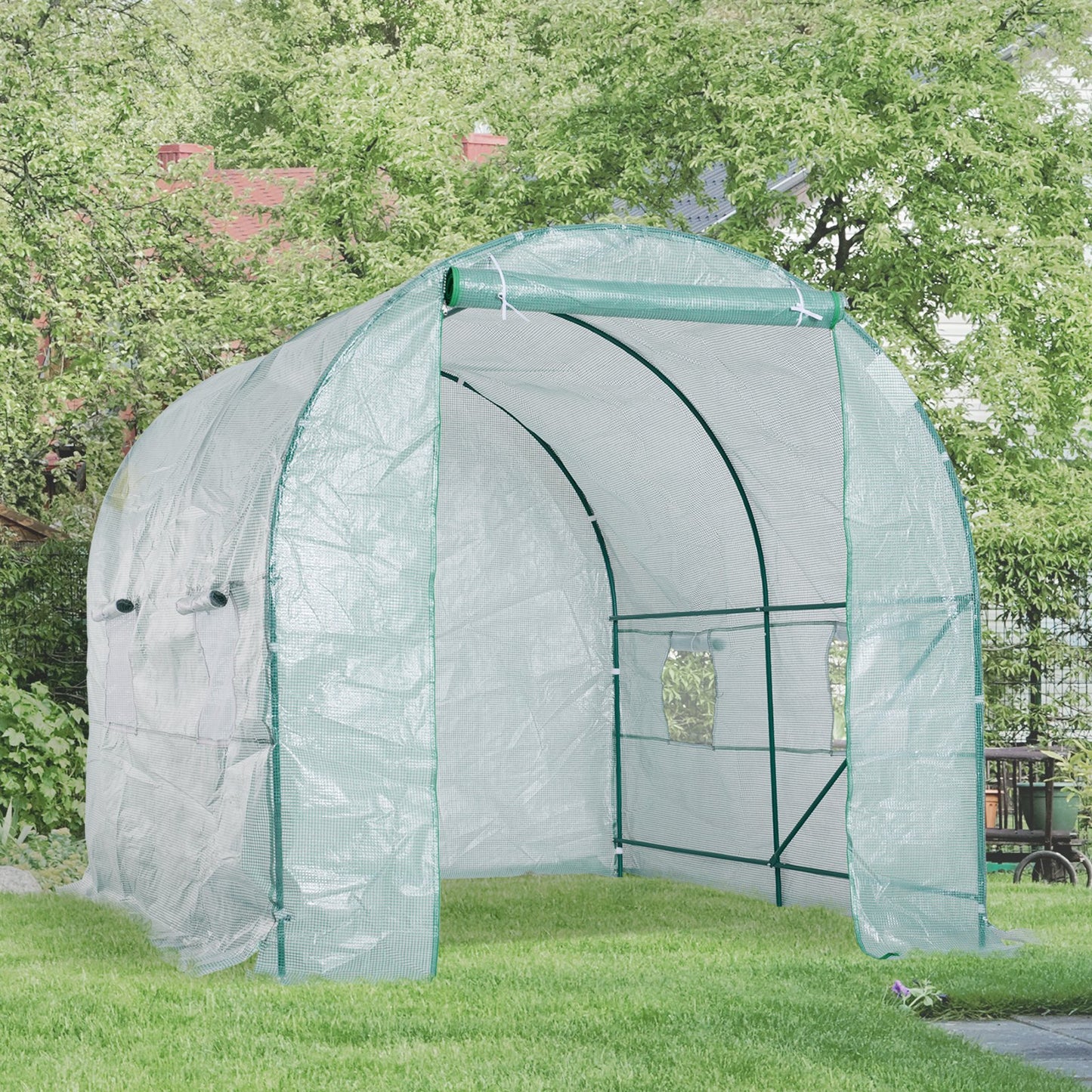 Outsunny 8’x6.6’x6.6’ Heavy Duty Walk-in Greenhouse Outdoor Garden Plant Tunnel | Aosom Canada