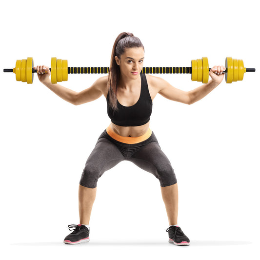 Soozier 44lbs Dumbbell & Barbell  Adjustable Set Plate Bar Clamp Rod Home Gym Sports Area Exercise Ergonomic | Aosom Canada