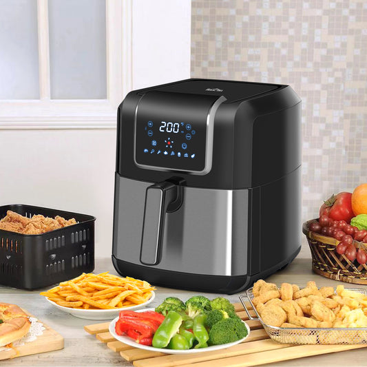 HOMCOM Air Fryer, 1700W 6.9 Quart Air Fryers Oven with Digital Display, 360° Air Circulation, Adjustable Temperature, Black | Aosom Canada