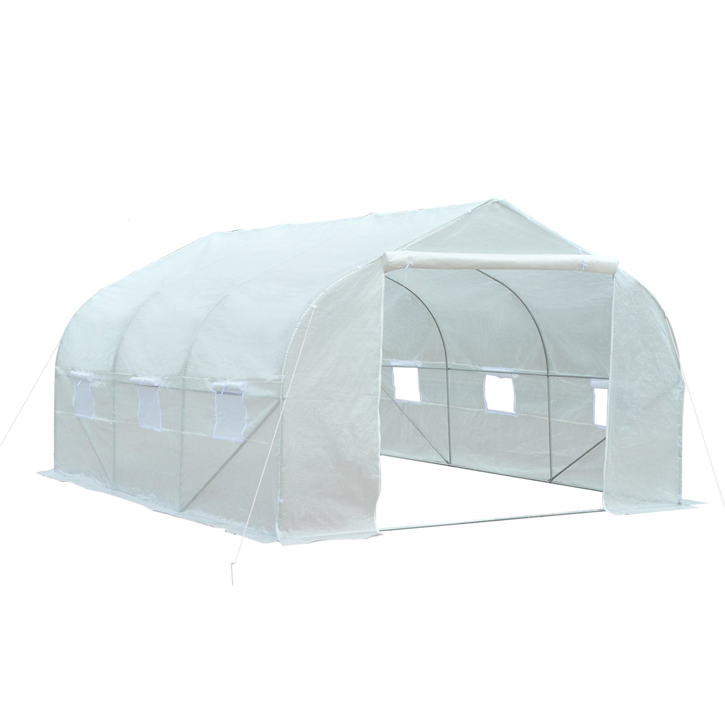 Outsunny 11.5’x10’x7’ Portable Walk-In Greenhouse Garden Plant Growing House White | Aosom Canada