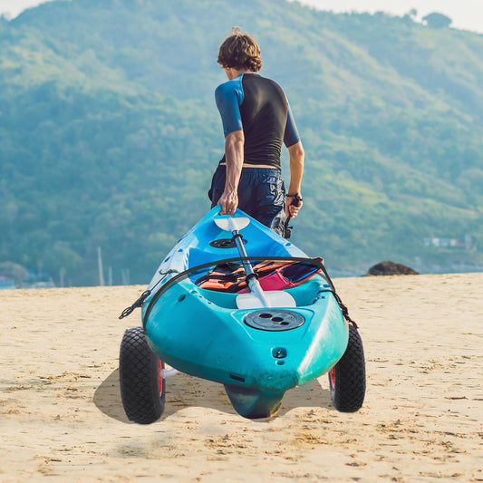 Soozier Rolling Kayak Cart Canoe Carrier Trolley Wheel | Aosom Canada