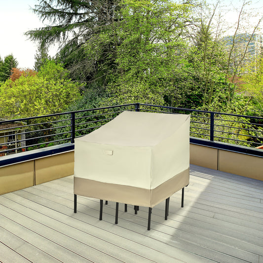 Furniture Protector Outdoor Furniture Covers White 38.2" L x 36.6" W x 24.8"/32.7"H 600D Oxford Cloth Outsunny | Aosom Canada