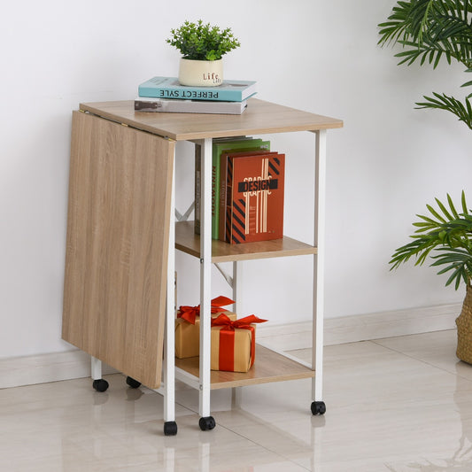 HOMCOM Foldable Computer table collapsible desk Multi-use Laptop Desk Writing Table for Space Saving Compact Desk Stroage Table | Aosom Canada