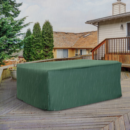 Outsunny Waterproof Garden Patio Cover Outdoor Rattan Wicker Furniture UV Rain Protector (Dark Green, 83”x55”) | Aosom Canada