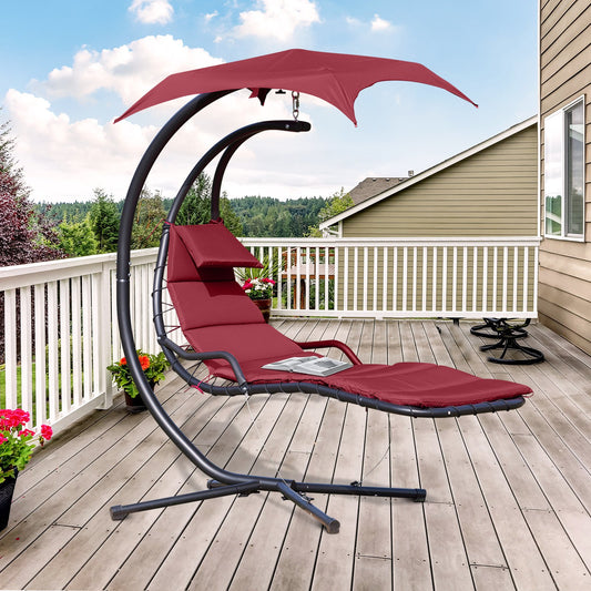 Outsunny w/ Arc Stand Canopy Patio Garden Outdoor w/ Stand Wine Red | Aosom Canada
