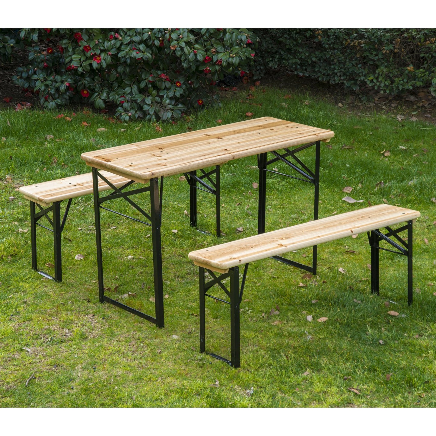 Outsunny 71" Portable Heavy Duty 3 Pieces Picnic Table and Bench Set | Aosom Canada