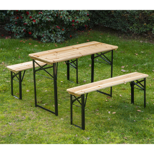 Outsunny 71" Portable Heavy Duty 3 Pieces Picnic Table and Bench Set | Aosom Canada